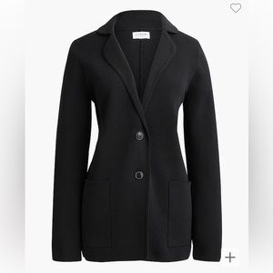 NWT-Women's J.Crew Two Button Sweater Blazer, black, size small